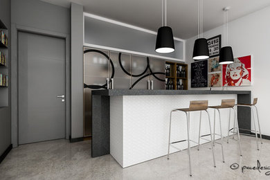 Basement - modern basement idea in Other
