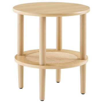 Torus Round Side Table - Oak