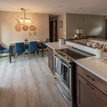 Kitchen Island Meets Staircase