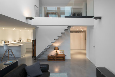 Design ideas for a contemporary living room in Stuttgart.