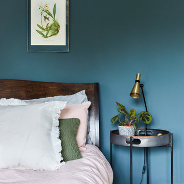 Vintage finds, family antiques and organic textures define this forever home
