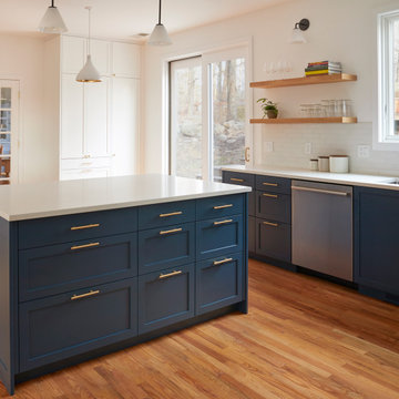 Painted Frame and Panel Kitchen