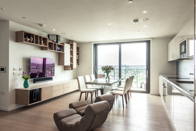 Trendy living room photo in London