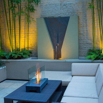 Belgravia Courtyard Garden Design: Water & Fire, Japanese Vibes & Temple Bamboo