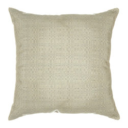 Pawleys Island Hammocks - Pawleys Island Linen Silver Sunbrella Designer Porch Pillow 18" Square - Outdoor Cushions And Pillows