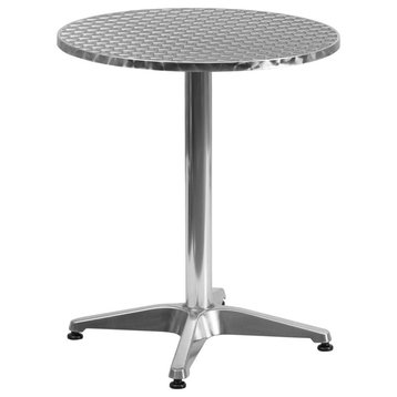 Flash Furniture 23.5" Round Aluminum Indoor-Outdoor Table With Base
