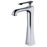 Karran 1-Hole 1-Handle Vessel Faucet With Pop-Up Drain, Chrome