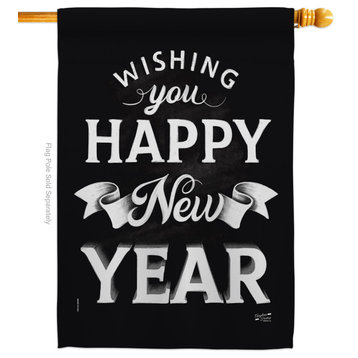 An New Year Winter New Year House Flag