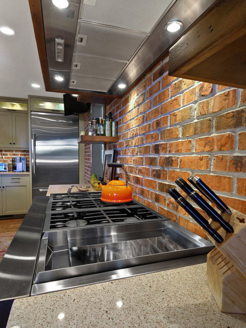 Faux Brick Backsplash Ideas, Pictures, Remodel and Decor