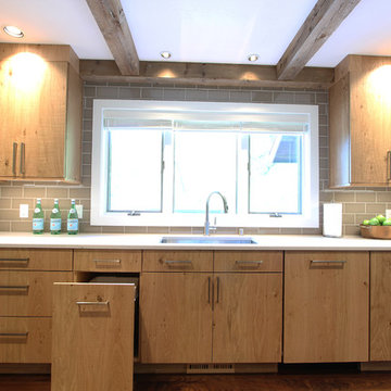 Double Trash Pullout, Undermount Sink, and Paneled Dishwasher