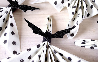 DIY Project: Bat Wing Napkin Rings for Halloween