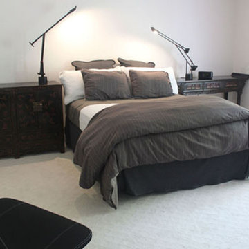 Gray and White Guest bedroom in Watching NJ