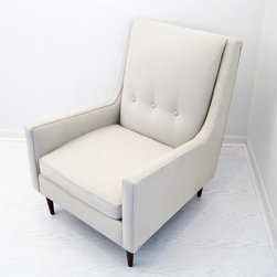 Mid-Century Dove Gray Armchair - SOLD - Armchairs And Accent Chairs