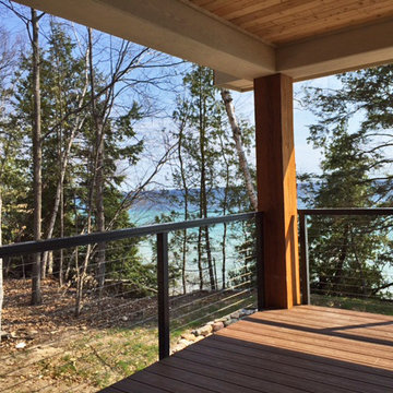 Traverse City, MI: Bronze Aluminum Railing Near Water