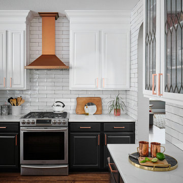 Black and White Updated Traditional Kitchen
