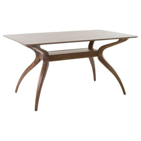 GDF Studio Mabel Natural Walnut Finish Wood Dining Table