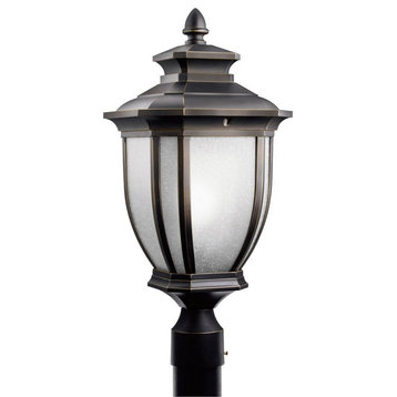 1 light Outdoor Post Mount - 10 inches wide-Rubbed Bronze Finish - Outdoor