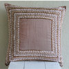 Pink 3D Sequins & Beaded 12"x12" Silk Throw Pillows Cover, Cinderella