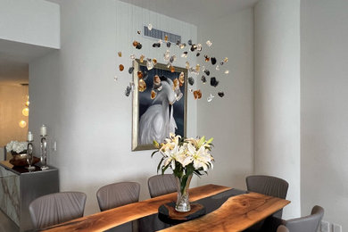 Inspiration for a modern dining room remodel in Miami