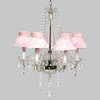 6-Light Middleton Glass Chandelier With Skirt Shades