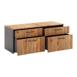 Reclaimed wood TV table medium - Side Tables And End Tables