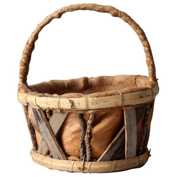Consigned, Vintage Rustic Bark Basket