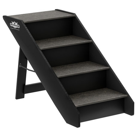 PETMAKER Folding Pet Stairs Carpeted Foldable Durable Wood 4 Steps