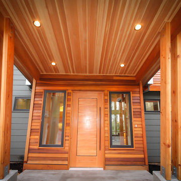 custom fir and ebony entry door