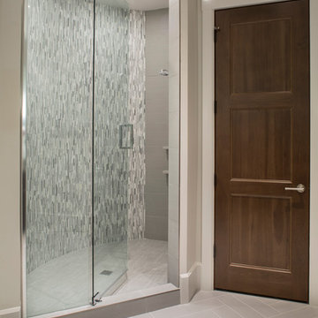 Mountain Contemporary Custom Home - Lower Guest Suite Bath Shower