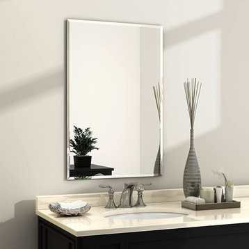 Rectangle Frameless Wall Mirror for Bathroom, Gym, Yoga, Dance/Saloon, 30"x40"