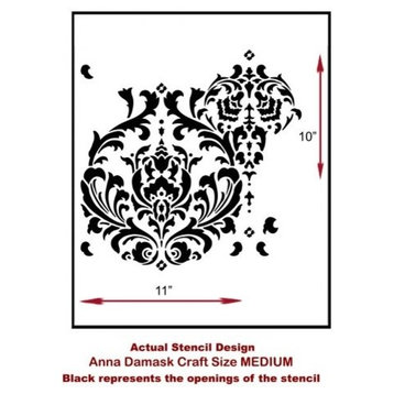 Anna Damask Craft Stencil, Trendy Designs For DIY Home Decor, Medium