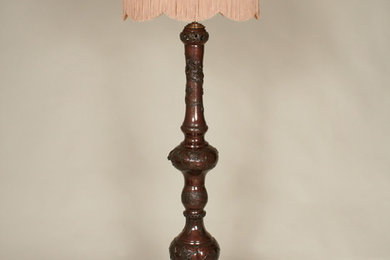 Vintage Asian Style Floor Lamp, c. 1900