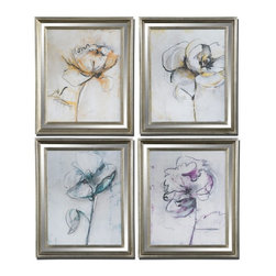 www.essentialsinside.com: jesters floral wall art, set of 4 - Artwork