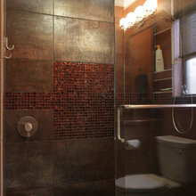 metalic bathroom