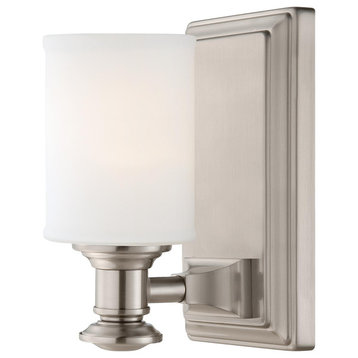 Minka Lavery 5171 Harbour Point - 1 Light Bath, Brushed Nickel With Etched Opal