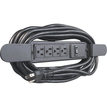 4 Outlet Electrical With 25' Cord and Cord Winder