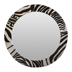 Round Zebra Mirror - Products