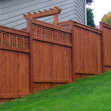 Asian Inspired Custom Fence with Arbor