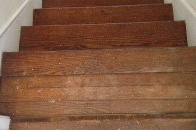 Living Room Staircase Restoration 1941 Cape Cod Style Home