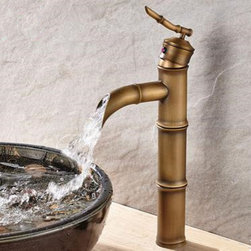 Antique 2016 New Designed Bamboo Brass Bathroom Sink Faucet T0150F - Bathroom Sink Faucets