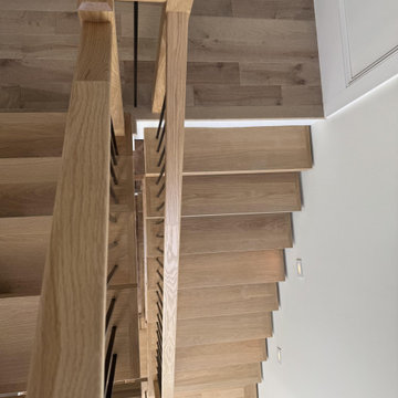 Project #139 | Four Story Modern Floating Staircase
