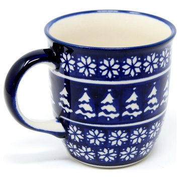 Polish Pottery Coffee Mug, Pattern Number: 243a