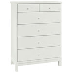 Bentley Designs - Atlanta White Painted Furniture 2-Over, 4-Drawer Chest - Atlanta White Painted 2 over 4 Drawer Chest features simple clean lines and a timeless style. The range is available in two tone, white painted or natural oak options, to suit any taste. Also manufactured with intricate craftsmanship to the highest standards so you know you are getting a quality product.