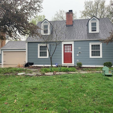 James Hardie Cedarmill Lap Siding with White James Hardie Trim
