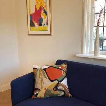 Kandinsky Throw Pillow In The Flow Decorative Wool Hand Embroidered 18" x 18"