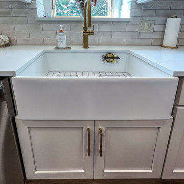 Custom Two-Tone Shaker Style Kitchen with Storage Organization