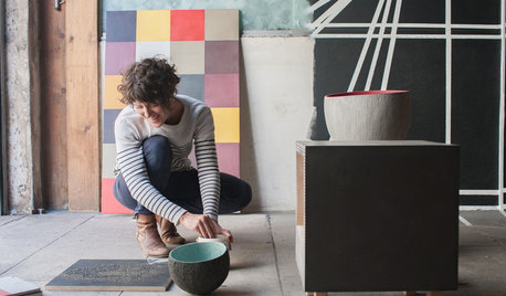 Atelier d'artiste : Le béton haut en couleur de Laurene Hombek