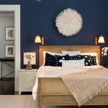 master bedroom navy wall