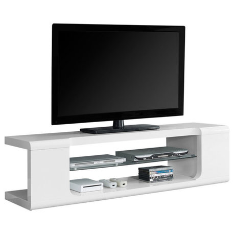 Tv Stand, 60", Glossy White