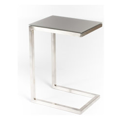 Safari Cee Satin Nickel Side Table | Grey Acid - Coffee Tables
